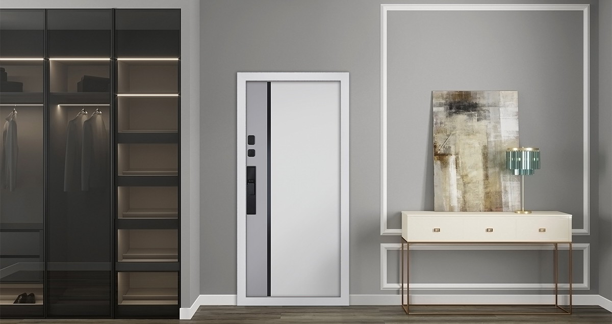 Стальная дверь "Фрегат" (биометрический замок Smart lock Y12)