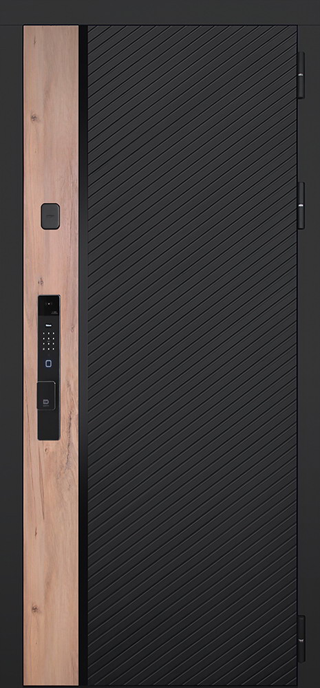 Стальная дверь "Фрегат" с зеркалом (биометрический замок Smart lock К06)